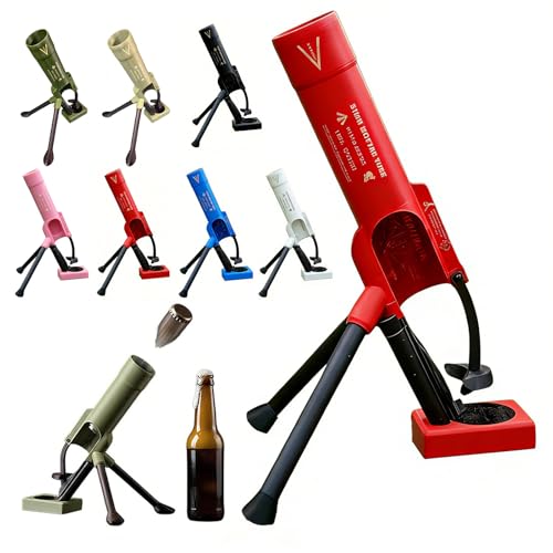 Décapsuleur de mortier, Beer Bottle Opener de bouteilles de bière, 51 mm, lance-bouchons tactique, lanceur et mains libres, amusant pour maison bars, bureaux, étagères