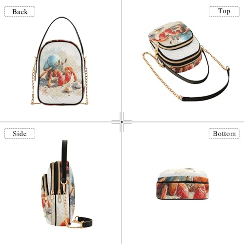 Ocean Hermit Crab Crossbody Bags for Women Detachable Strap Purses Shoulder Bag Travel Handbags4