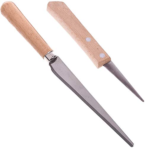 2pcs-Wooden Handle Fettling Knife for Pottery/Sculpting/Ceramic/Polymer Clay Carving Modeling Craft...