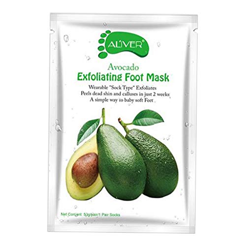 Nobranded 1 Pair Foot Peel Mask Exfoliant for Soft Feet Exfoliating Booties for Peeling Off Calluses & Dead Skin, For Men & Women - Avocado