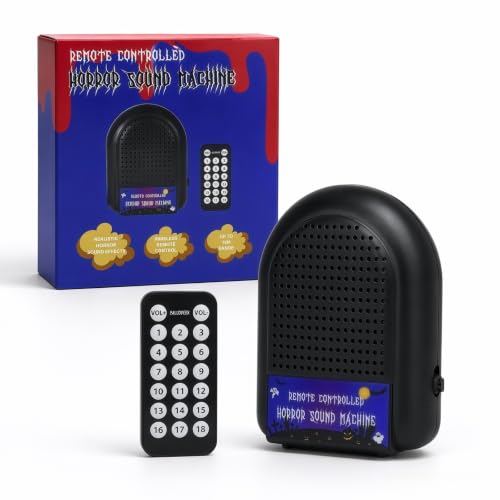 Remote-Controlled Horror Sound Machine Various Horror Sound Effects and Ambient Music Scary Toy Office Prank Gag Gift Pocket-Sized April Fools Gift (18 Voices)
