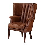 strandmon wing chair ikea Luxury leather wing chair Elegance vintage Chesterfield Brown
