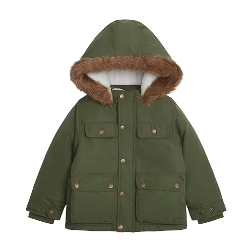 Image of Carter's Boys' Warm Winter Parka Hooded Jacket
