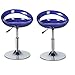 360° obrotowy stołek barowy zestaw 2 krzeseł barowych regulowany wysokość stołek kuchenny chromowana stal fioletowy