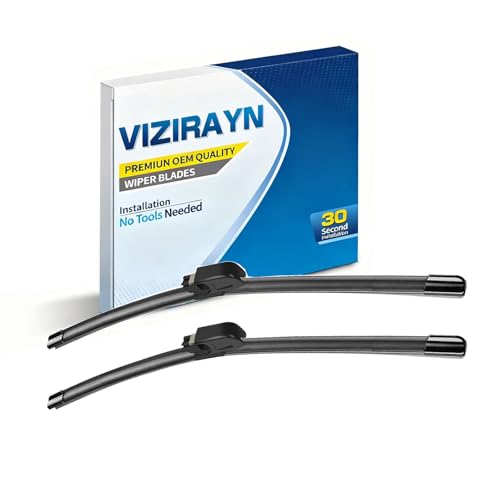 2 pcs 22" 22" Front Windshield Wiper Blades,VIZIRAYN Replacement for Mercedes-Benz C280/C350 2006-2007,CLK550 2007-2009,CLK63 AMG 2007-2008,(Pack of 2) OEM Quality, All-Season