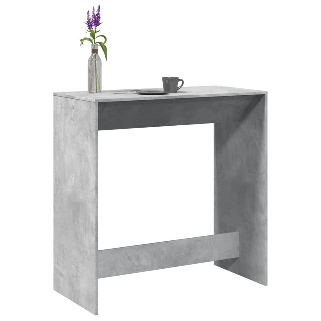 Mesa de bar de madera de alta versatilidad gris hormigón para comedor