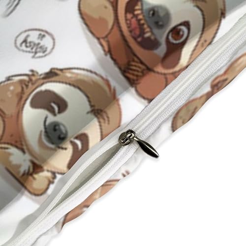 Juego de ropa de cama infantil de perezoso para dormitorios alegres 6