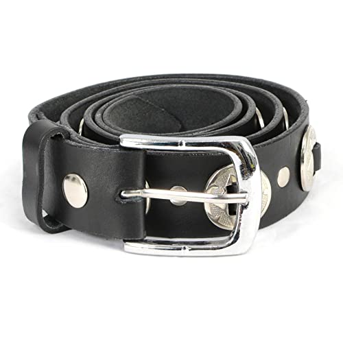 Milwaukee Leather MP7120 Men's Chrome Conchos - Black Leather Belt with Interchangeable Buckle - 1.5 inches Wide4