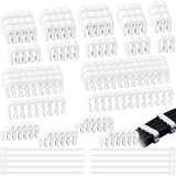 HAAMNING7 32 Stück PC-Kabelkamm PSU-Kabel-Brückenkamm-Set PC/modulare Kabelverwaltung mit 12+4P 16P 24P 8P 6P 4P für Computer-Kabelbäume zur Kabelverwaltung (weiß)