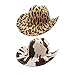 Roll Trim Animal Pattern Cowgirls Hat Animal Pattern Wide Brims Fedoras for Fashion Enthusiasts and Roleplay Game Cowgirls
