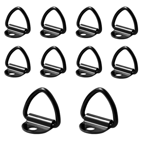 CHENGCKJ 10 Pcs Anneaux D'arrimage, Charge 400KG Crochet D'arrimage, Robuste Anneau Arrimage en V, Acier Inoxydable Crochet Remorque pour Remorques Camion Roues Voitures Bateaux Kayak