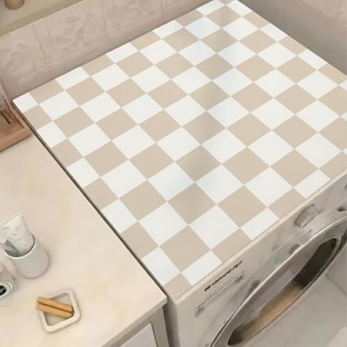 Image of Homecloud Non-Slip Washing Machine Mat - Durable Waterproof Protective Cover for Washer & Dryer, Dust-Resistant Mat Ideal for Laundry Room & Kitchen Appliances (Pale)