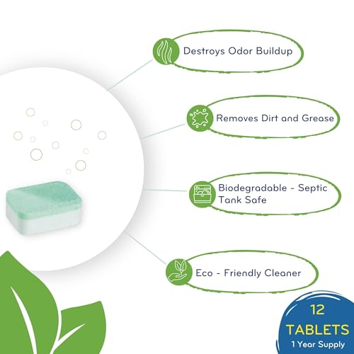 Eco-Gals Dishwasher Cleaner – 12 Tablets – 12 Month Supply –...