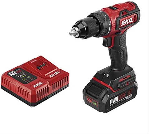 SKIL PWR CORE 20 Brushless 20V 1/2 Inch Drill Driver Includes 2.0Ah Lithium Battery and PWR JUMP Charger - DL529302