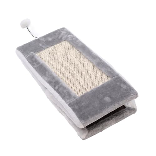 Yardwe Cat Scratch Board Cat Scratching Post Scratcher Scratcher Post Large Claw Grinding Board Wooden Grey