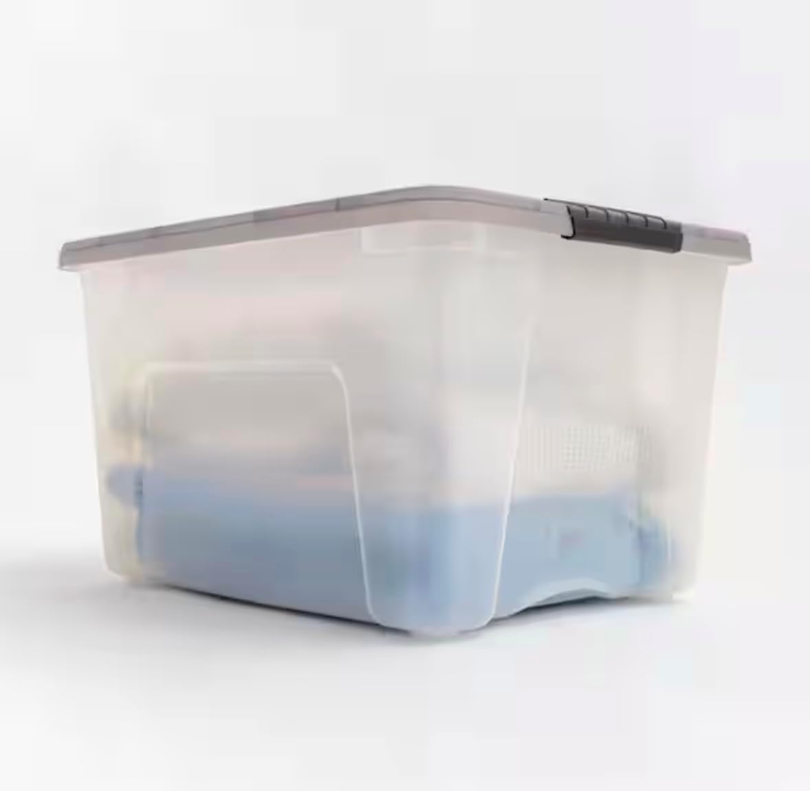 Set of 5 40 Qt. Plastic Storage Boxes with Latching Lids ZW28448