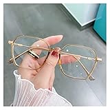 HGWZLQ Sonnenbrille Weibliche Mode Brille Weibliche Große Rahmen Flache Spiegel Anti-reflektierende Licht Runde Gesicht Gläser for Männer und Frauen (Frame Color : LK307- xing)