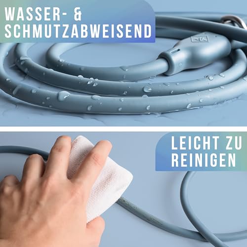 ne&no® Hundeleine 1,5 m Loft Design | Schmutz- & Wasserfest | Führleine für Hunde | Leine Hund | Dog Leash | Blau
