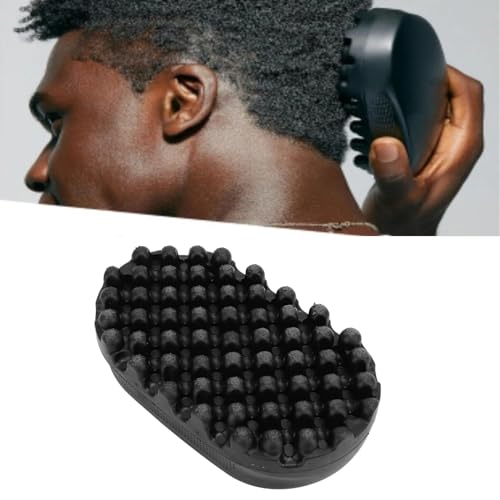 Hair Twist Sponge, Small Rubber Curling Hair Brush, Twist Curl Brush for Afro Curls, Wave Tool for Curly Hair, Durable Rubber Brush for Men, Women, Boys, Girls (Black)