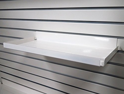 Store Fixtures Direct Metal Slatwall Pharmacy Shelf - 7.5" D X 15.5" W Steel Rx Shelf With .5" Lip - Ivory, 10 Pack #TOP13