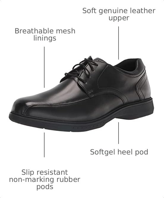 Image of Nunn Bush Men's Kore Pro Bicycle Toe Oxford with Slip Resistant Comfort Technology