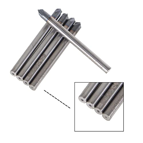 Image of kimllier 5Pcs 1 /8 Inch 4 Flute Helix Carbide Square End Mill Tialn Coated 90 Degree CNC Square Nose End Mill Bits Straight Shank Drill Bits