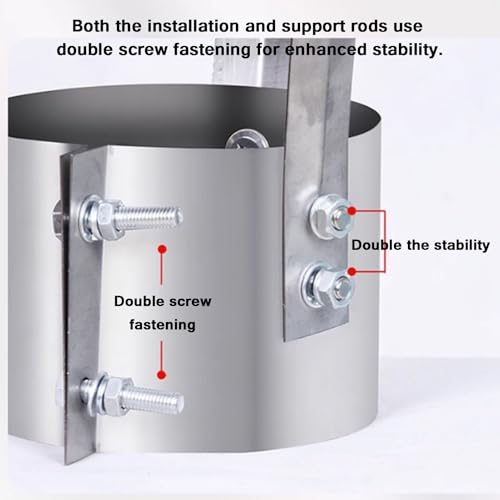 Tapa de chimenea ajustable de acero inoxidable y cónica resistente a lluvia 6