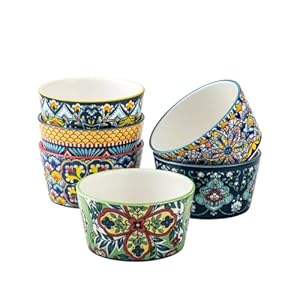 HENXFEN LEAD Bohemian Souffléförmchen 6er Set