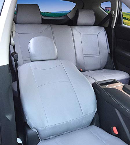 Protech 115902 Grey-Leather Like 2 Front Car Seat Covers For Sequoia Avalon Camry Corolla 2020 2019 2018-2007 #TOP2