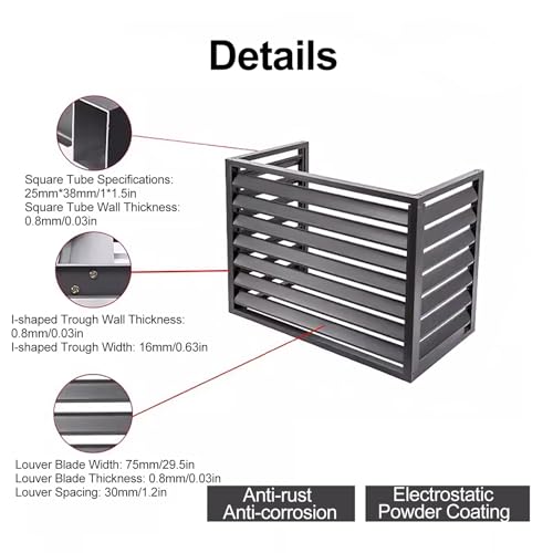 Cubierta de aluminio para aire acondicionado con acabados de alta resistencia 4