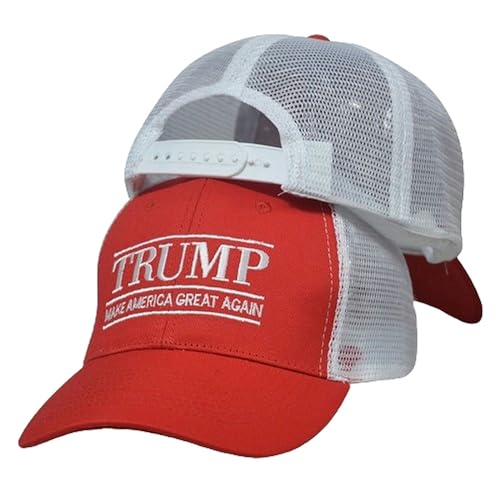 Trump Hat, Embroidered MAGA Hat with Mesh Back, 2024 Great Again Hat, Mesh Baseball Cap