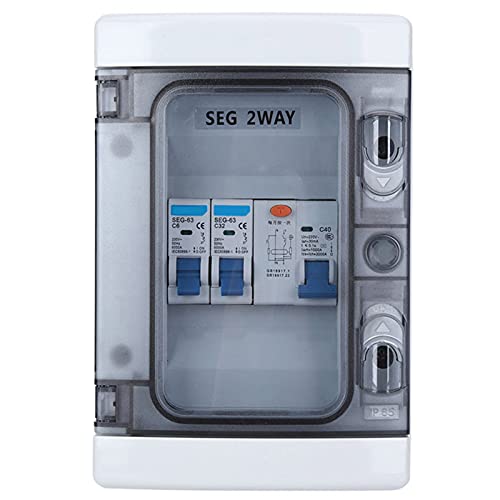 Disjoncteur miniature étanche 40A coffret différentiel RCD 30mA et 2MCB extérieur