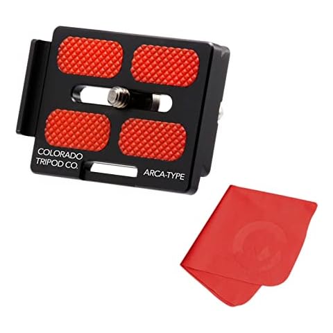 60mm Universal Arca Swiss Quick Release Plate for Tripod Ball Head with Hand-Adjustable Stainless Steel Screw & Removable Rear Stopper by Breakthrough Photography Cover