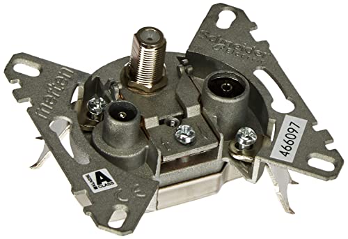 Schneider Electric Merten Sat-Antennendose, 3 Ausgänge, Unterputz, TV-SAT-R-Steckdose, Artikelnummer 466097