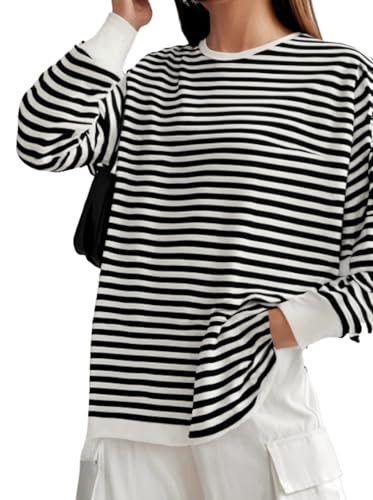 Image of MACK JONNEY Women Striped T-Shirt || T-Shirt for Women || Full Sleeve T Shirt || T-Shirt-MACK640527