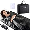 noerishia Portable Infrared Sauna Blanket, Portable Design, Relaxation and Detox Washable & Foldable with Carrying Bag and Remote Control, 88-158℉, 10-60 Minutes Timer, (6 x 2.62) FT
