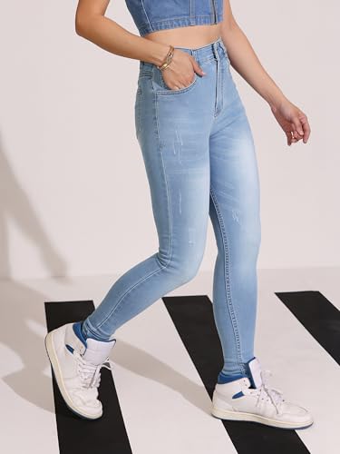 Image of Dolce Crudo Women's Super Skinny High-Rise Regular-Length Stretchable Denim Jeans