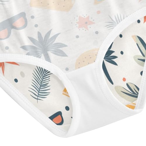 ZZKKO Summer Fun Pattern Girls Underwear Toddler Panties for Girls Comfort Brief Size 2-8T4