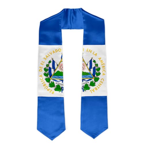 Civilos El Salvador Flag Flag Graduation Stole Unisex Graduation Sash Honor Stole for Graduation Students 72 Inch