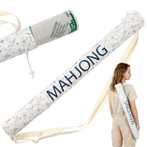 Bolsa para Tapete Mahjong de Lona 35.4 Pulgadas con Doble Correa