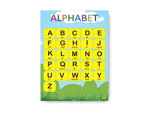 Photojaanic Alphabet Posters for Kids | Kids Learning Posters | English Alphabets Chart | ABC Posters for Small Children | Numbers Posters | Posters Perfect for Kindergarten