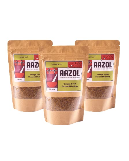 Aazol Omega 3-Rich Flaxseed Chutney - 600g (200g - Pack of 3) | Authentic Alsi Chutney | Ideal for Salads, Yoghurts & Sandwiches | Ready to Eat (B09JCDSMCR) Amazon Price History, Amazon Price Tracker