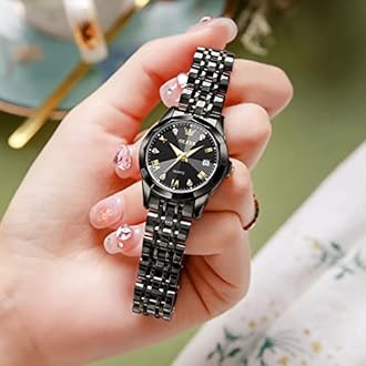 OLEVS Womens Watch Fashion Dress Diamond Female Watches for Ladies Analog Quartz Stainless Steel Waterproof Luminous Day Date Two Tone Wristwatch