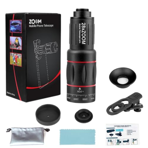 Image of Phone Telephoto Lens Kit High Magnification 28x Magnify Lens Kit Tripod Use 28X Standard | Other Cell Phone Accessories | Cell Phone Accessories