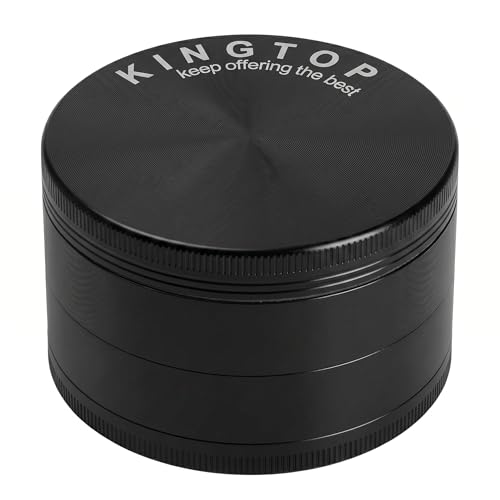 KINGTOP Grinder, Large 3' Spice Grinder (Midnight Black)