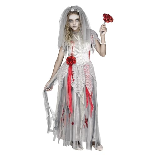 Fun World Zombie Bride Costume, Large 12-14, Multicolor