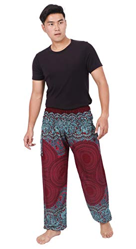 Banjamath Mens Yoga Harem Lounge Boho Parachute Loose Baggy Pants