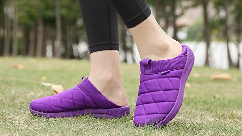 Image of KUBUA Slippers for Men and Women - Comfortable Plush-Lined House Shoes | Non-Slip Outdoor Garden Loafers, Lightweight Slip-On Warm Indoor /Outdoor Footwear