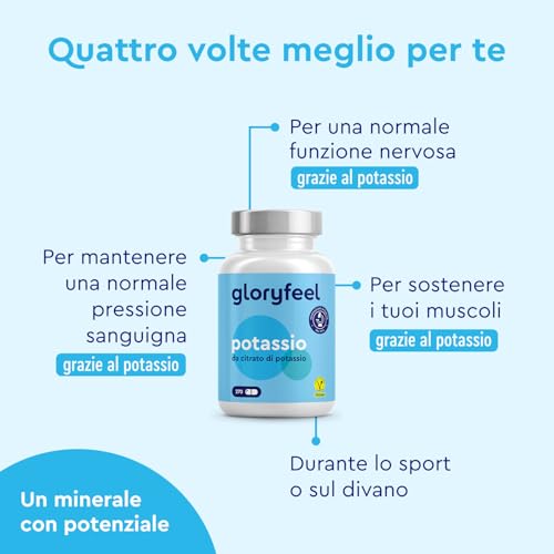 Potassio, 270 Capsule, Vegano, 800 mg Citrato di Potassio Puro, Scorta Estate per 4 Mesi, Integratore Potassio per Supporto Muscoli Nervi e Pressione Sanguigna, Senza Additivi, 100% Vegan - 5