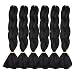 6 Packs Braiding Hair Kanekalon Braiding Hair Extensions 24 inches Blcak 1B